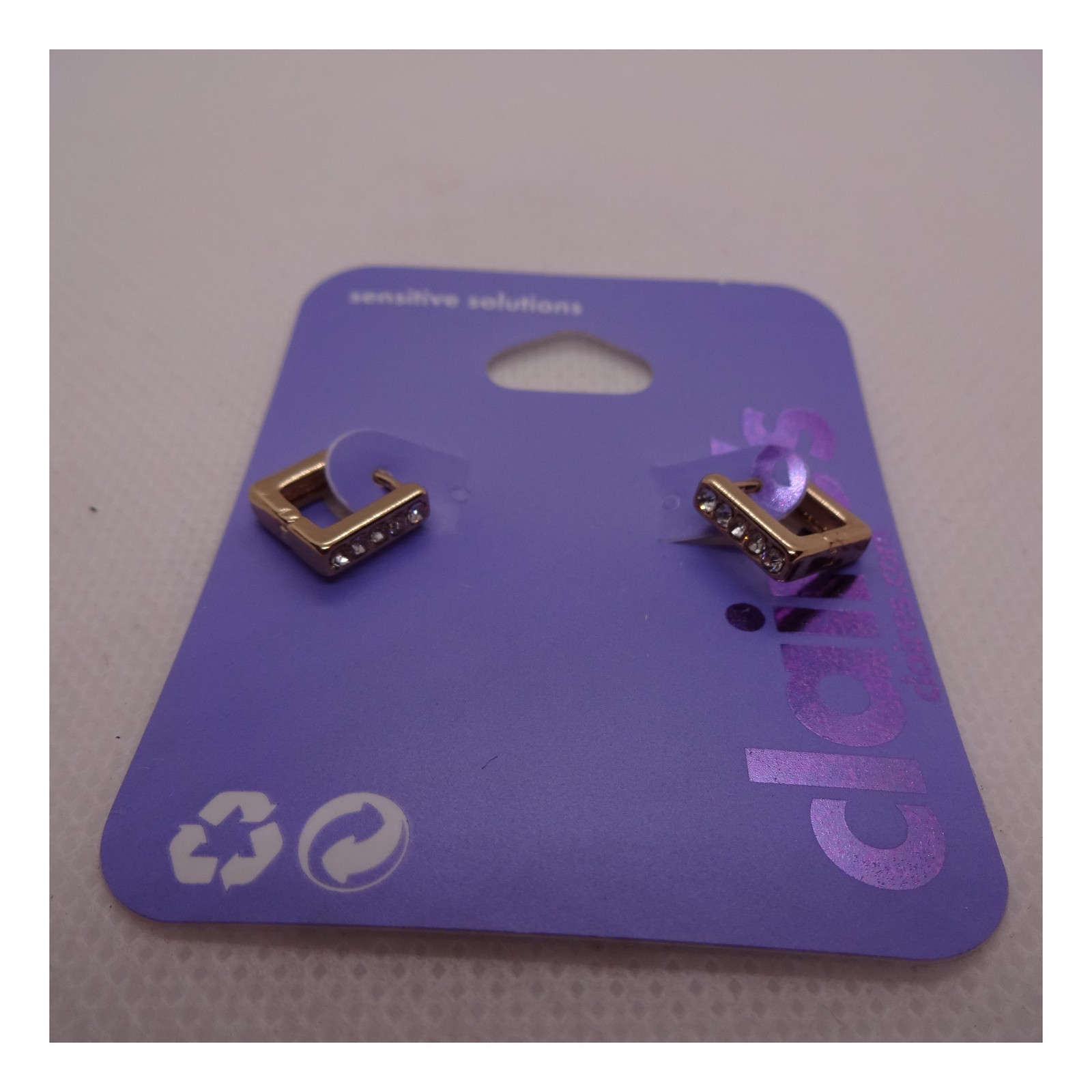 Claire’s 8 SETS Earrings LOT Sensitive Solutions Studs Dangle Hoops Clips NWT