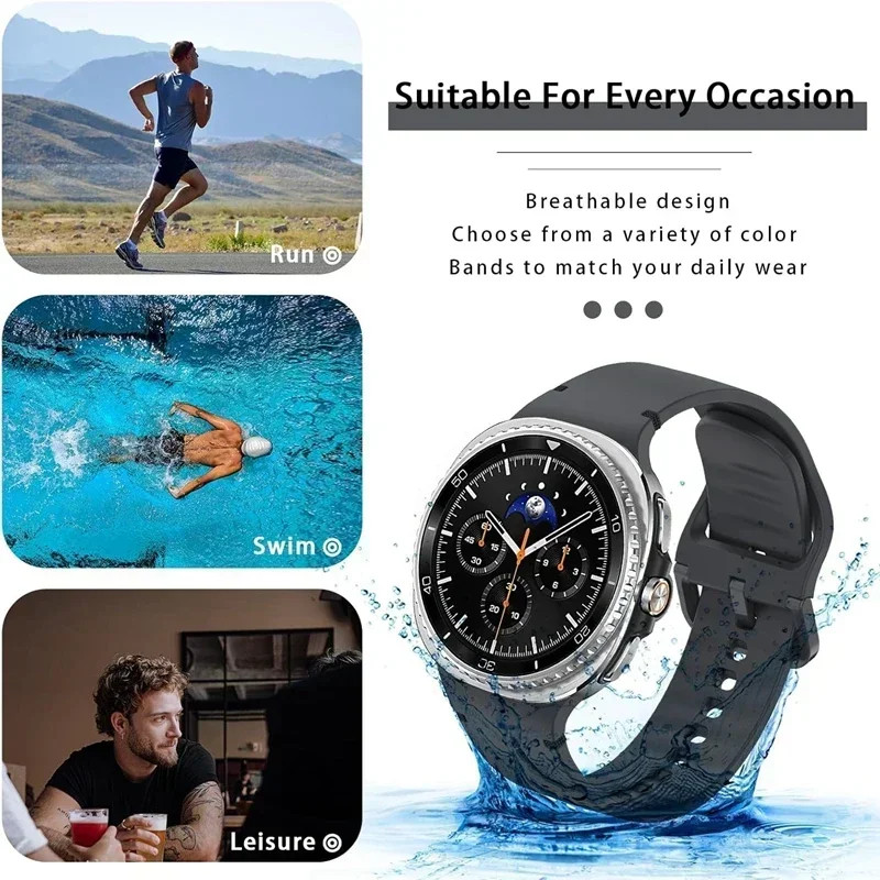2026 Silicone Watch Band Strap For Samsung Galaxy Watch 8 40/44mm Classic 46mm