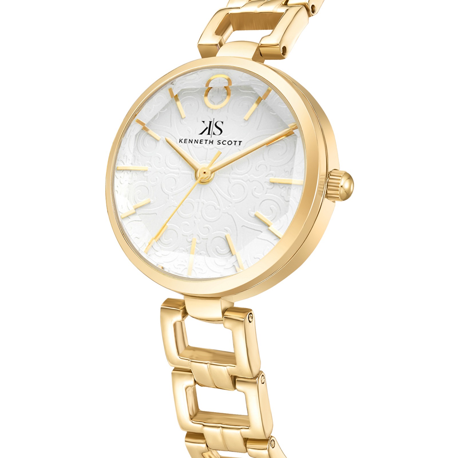 Kenneth Scott Women’s Analog Watch | White Dial, 28mm, 30 m (3 ATM)