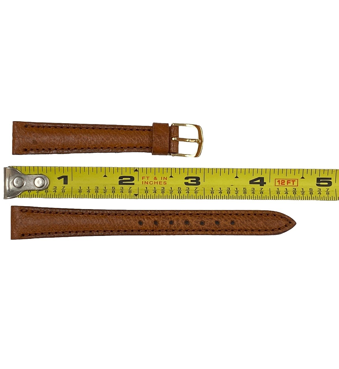 Original Pulsar NOS 13mm X 11mm Brown Leather Band Strap