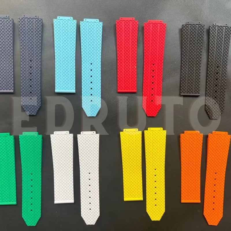 For HB Big Bang 311 304 301 44mm Replacement Vulcanized Rubber Strap Watch Band