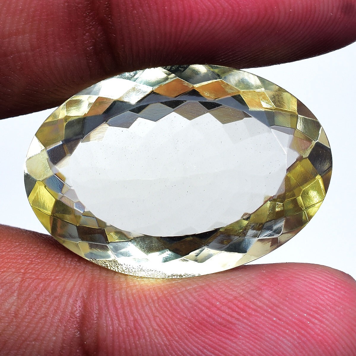 VVS 28.00 Cts Natural Lemon Citrine 23mm*19mm Oval Cut Untreated Loose Gemstone