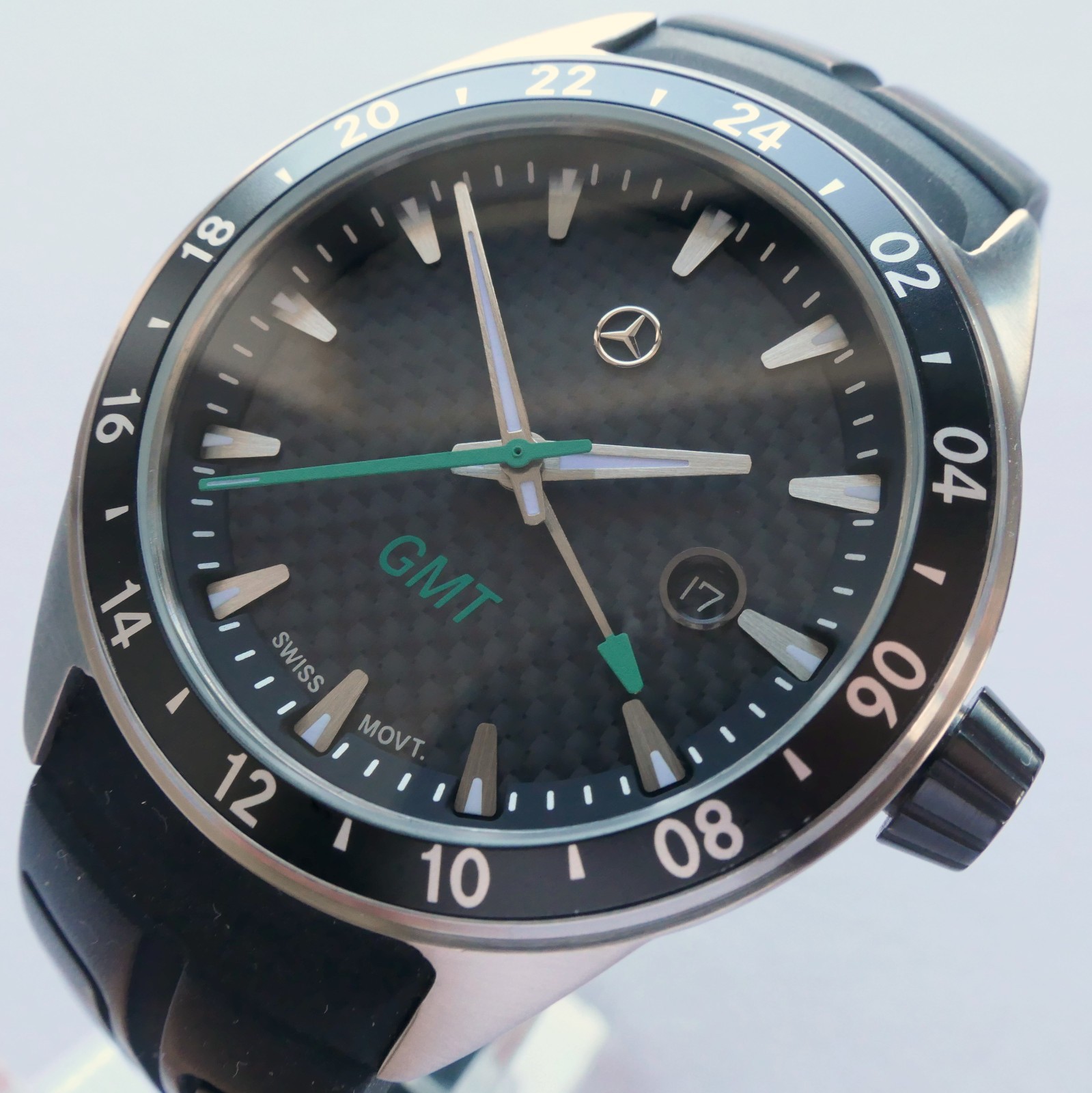 Mercedes Benz AMG DTM Petronas Motorsport Carbon Racing Car Accessory GMT Watch