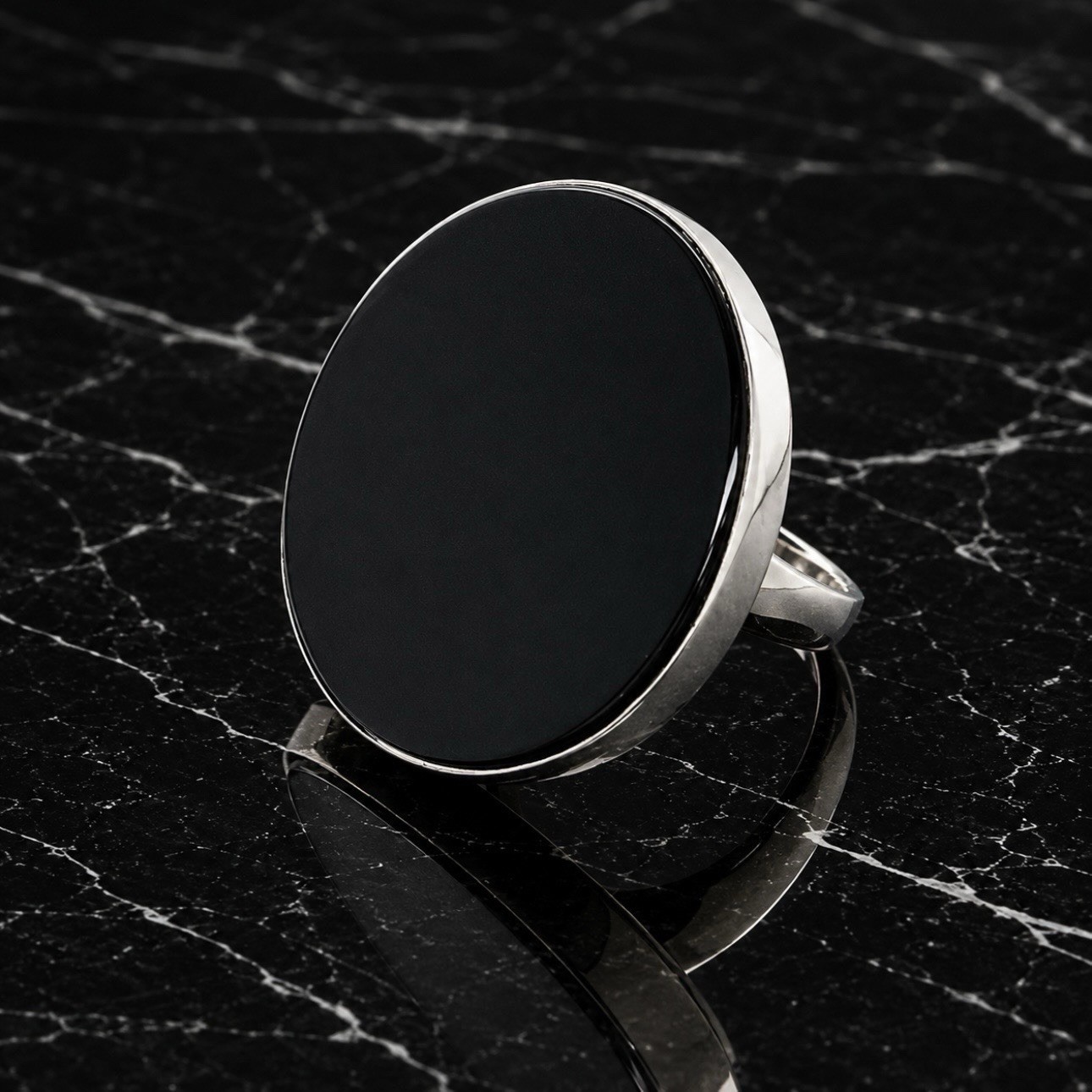 8 8.5 9 Handmade Ring Black Onyx Gem Solid 925 Sterling Silver Gemstone Fine Art