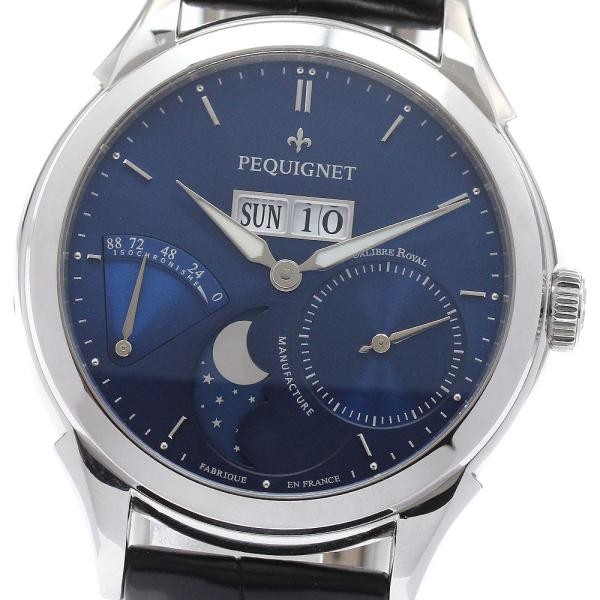 Pequignet 9010473 42mm SS Blue Dial Automatic Watch #C16378