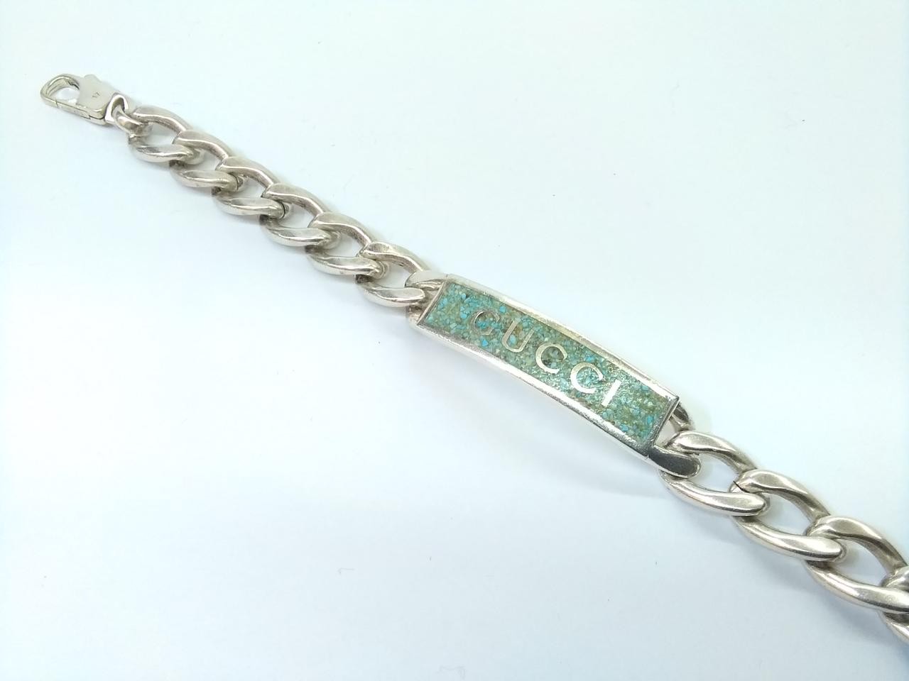 GUCCI Bracelet White Enamel and Metal 678712 Auth Japan