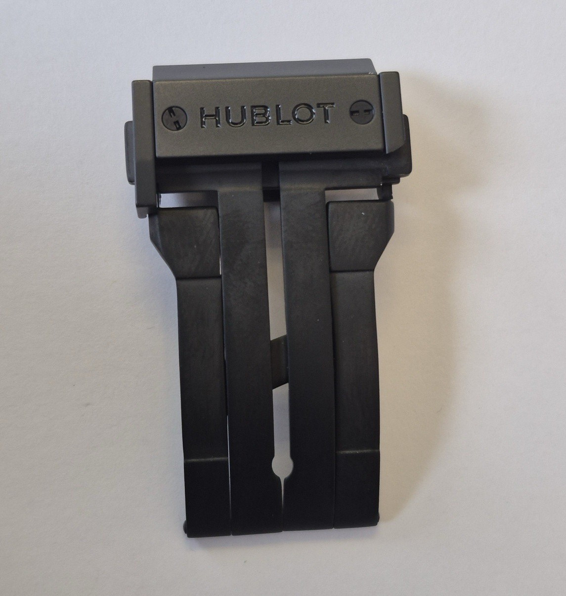 Hublot Black Rubber Wristwatch Band 26.1mm w/ Stainless Steel Ceramic Buckle
