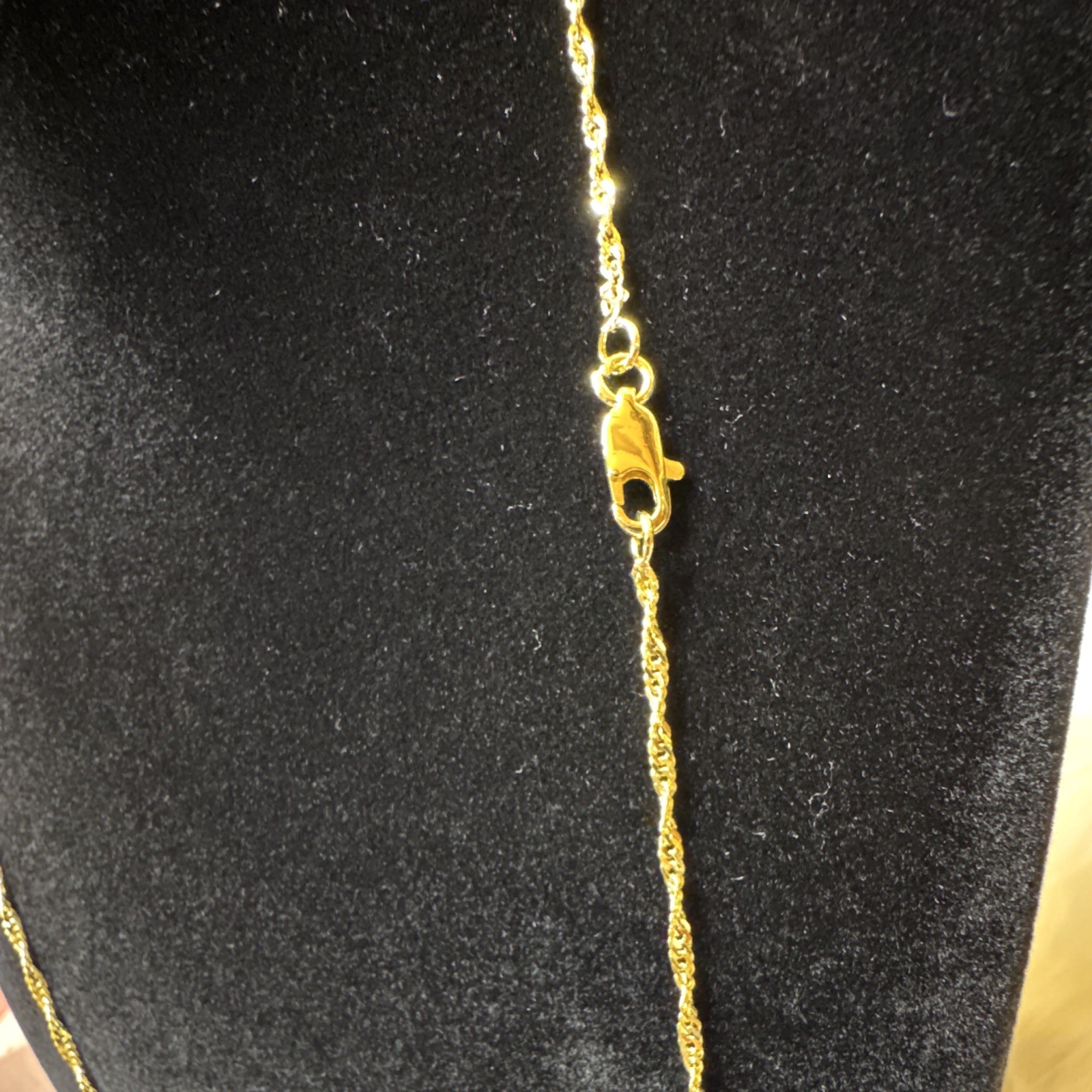 Singapore 14K Gold Filled Dainty Chain Necklace 19.5inch, 1.6mm Lobster Clasp