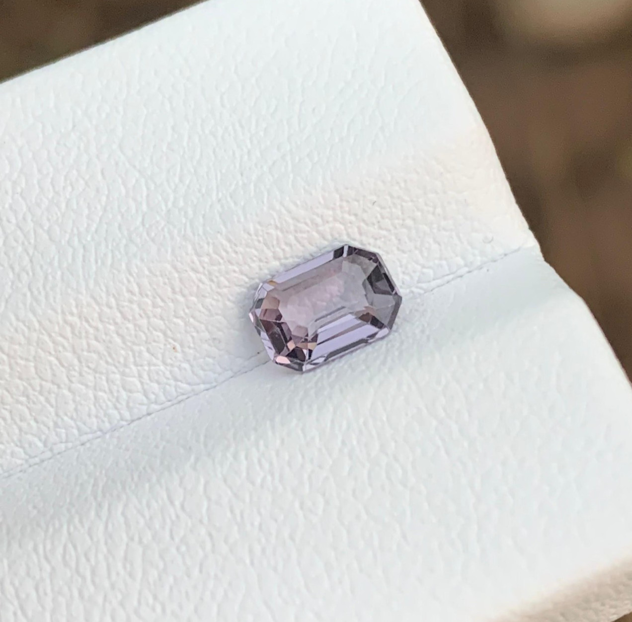 Natural Burma Spinel – 0.870ct Lavander Color – 7mm Emerald Cut – Loose Gemstone