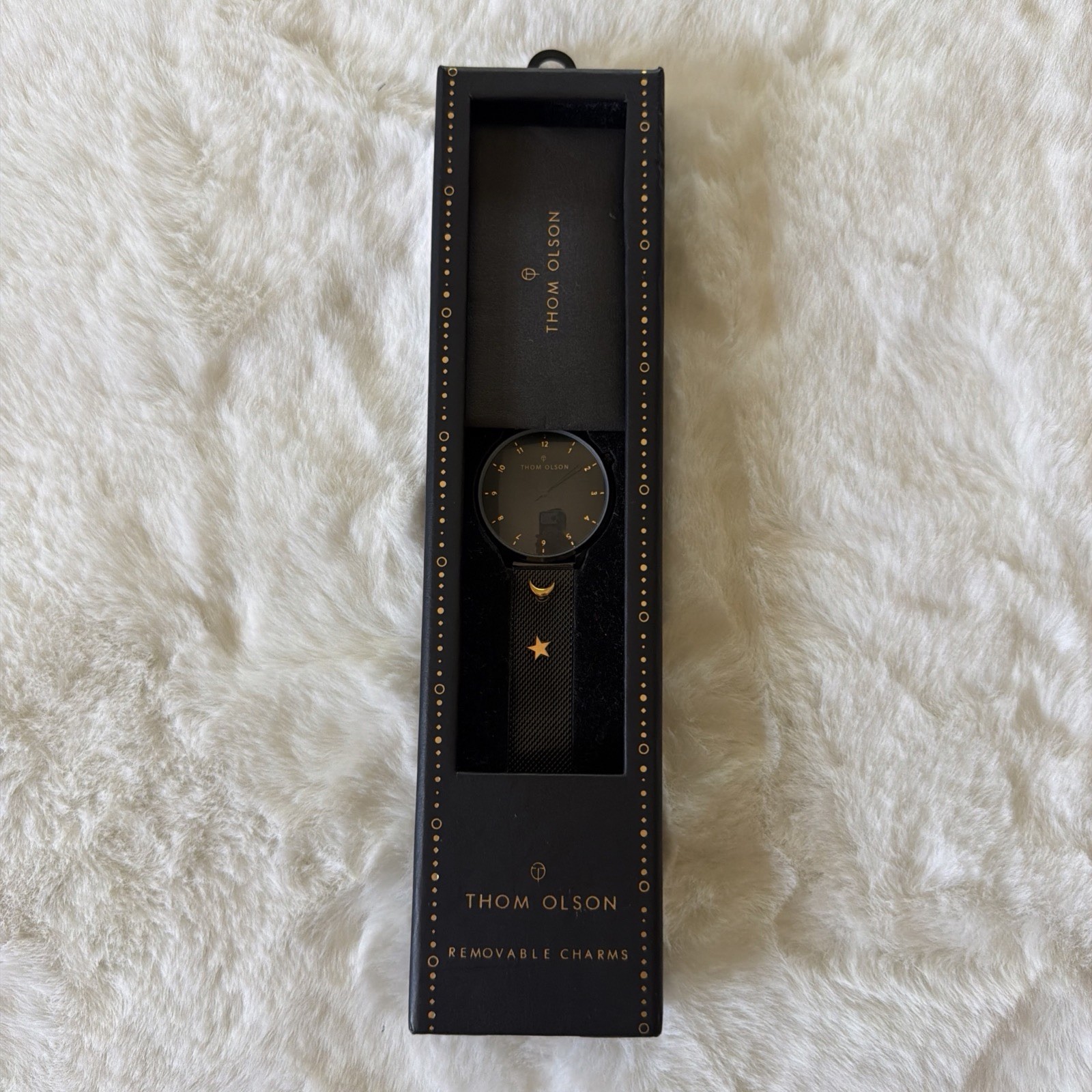 $99.00 New! Thom OLSON Women’s Stainless Steel Mesh Strap Watch + Box + Papers