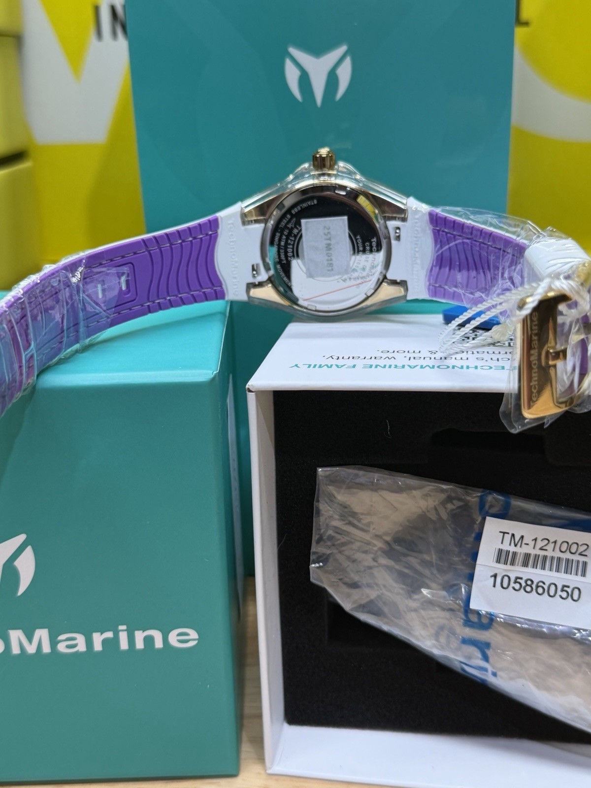 NEW! TechnoMarine Cruise Dream TM-121002 Women’s 40mm Gold Mother of Pearl Face