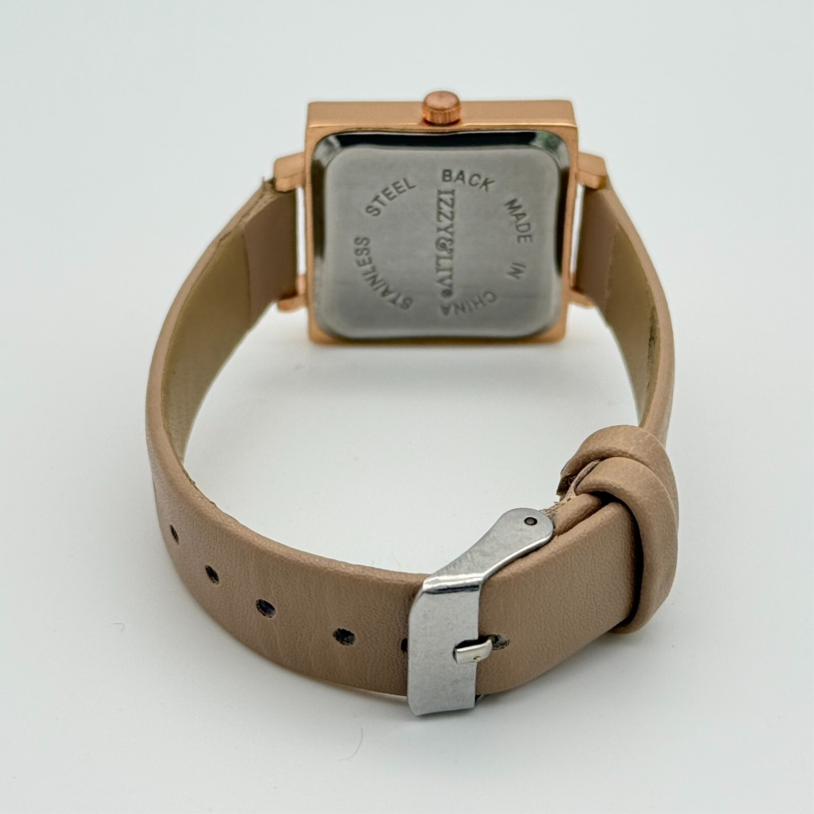 NEW Women’s IZZY & LIV Rose Gold Tone Afro Hair Watch, 28mm, Beige Band, Analog