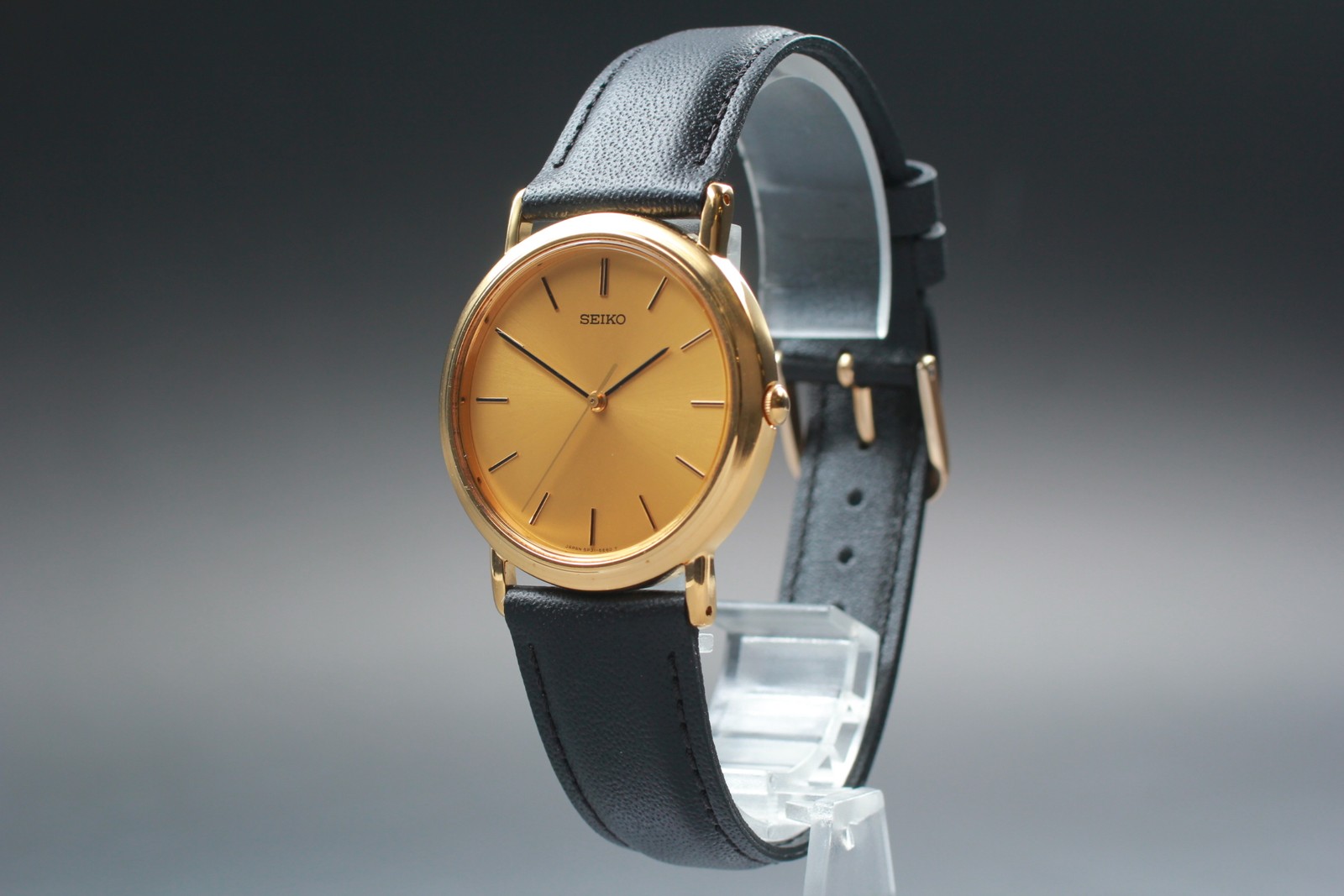 Vtg 1990 N MINT Seiko Chariot 5P31-6C90 Quartz Gold Round Mens Watch From JAPAN