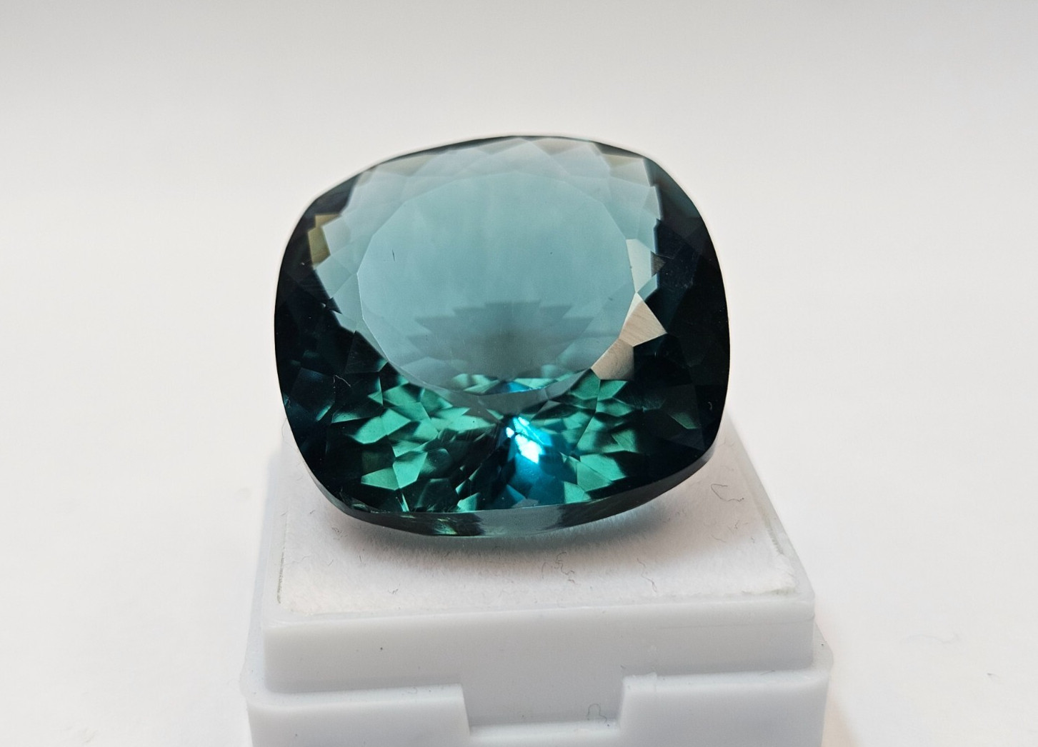 Cushion Cut Teal Blue Natural 52-53 Ct Tourmaline EGL Certified Gemstone KH931