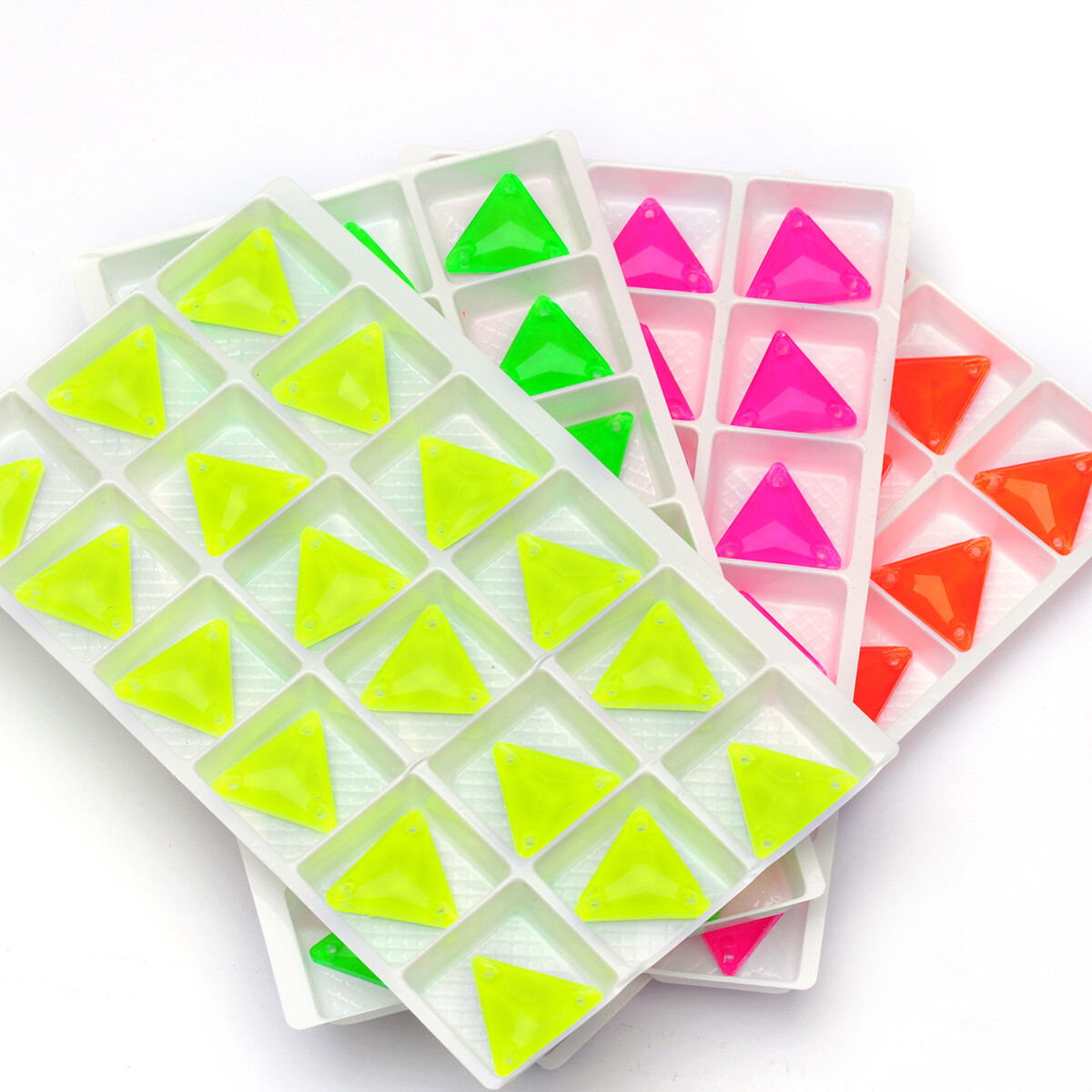 Triangle Crystal Neon Sew On Rhinestones Fluorescence Mocha Sewing accessory