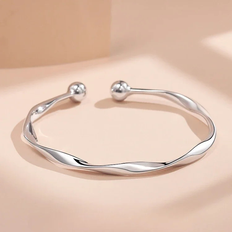 925 Sterling Silver Flower Bracelet Women Adjustable Luxury Party Jewelry
