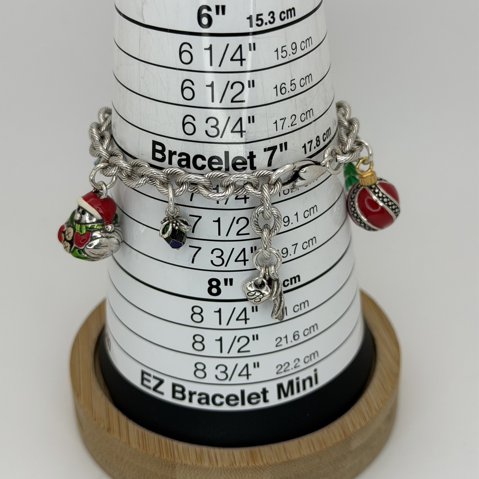 Brighton Christmas Memories Charm Bracelet Santa Tree Ornament Stocking 7”