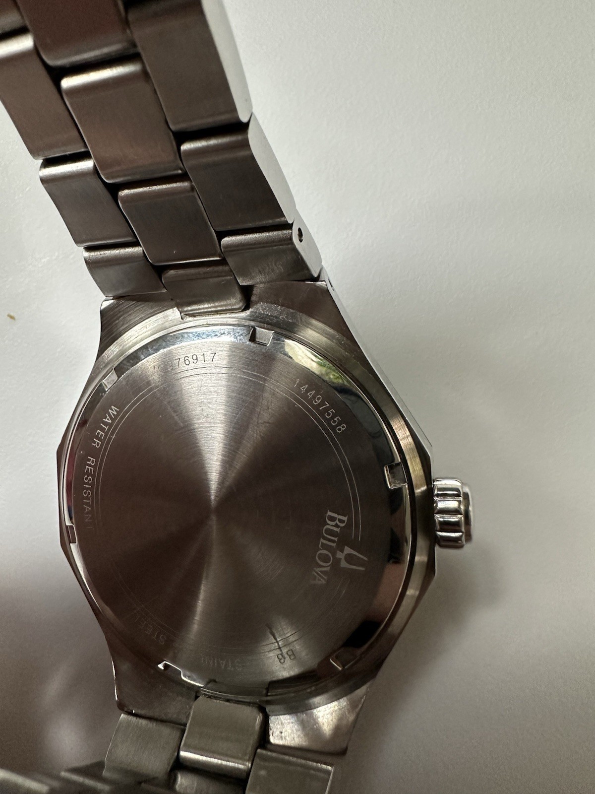 Bulova Marine Star Quartz Octagon Black Dial Diamond Markers Steel 43mm 100m