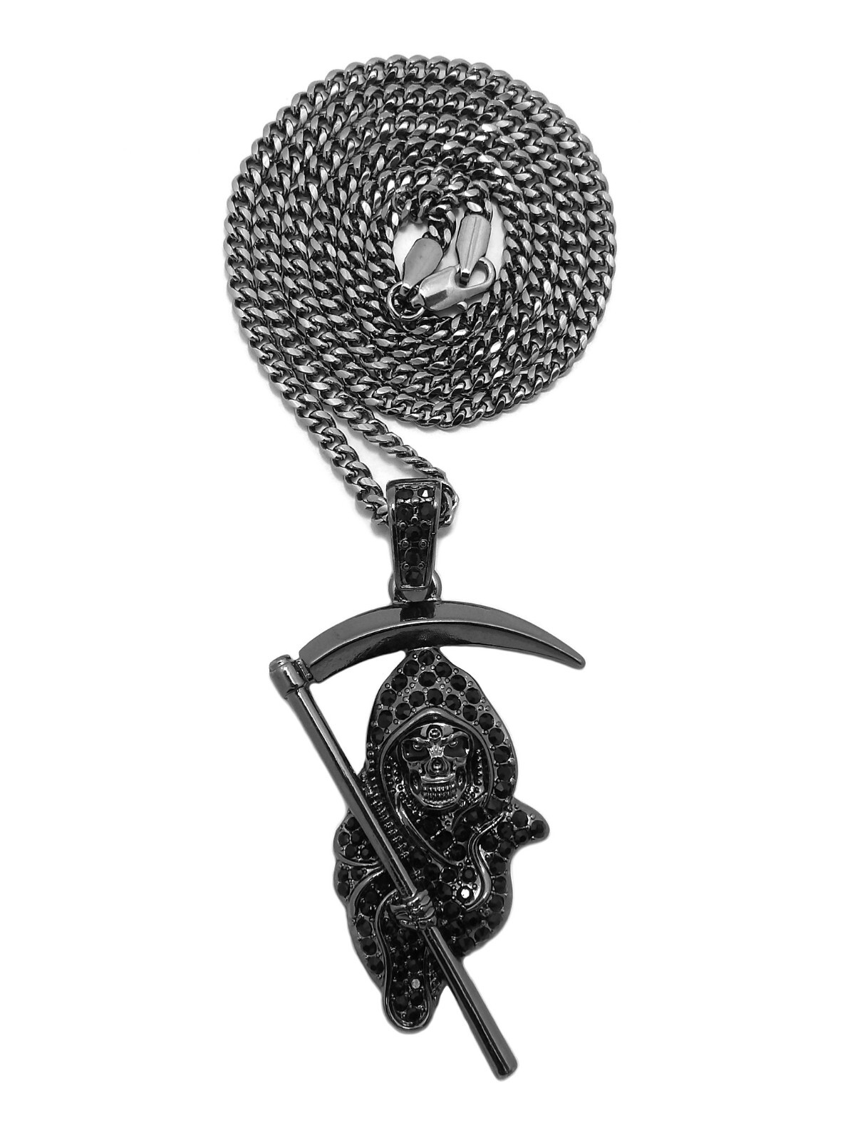 Grim Reaper The Lord of Death Pendant 18 to 27 inches Chain Necklace XZ437