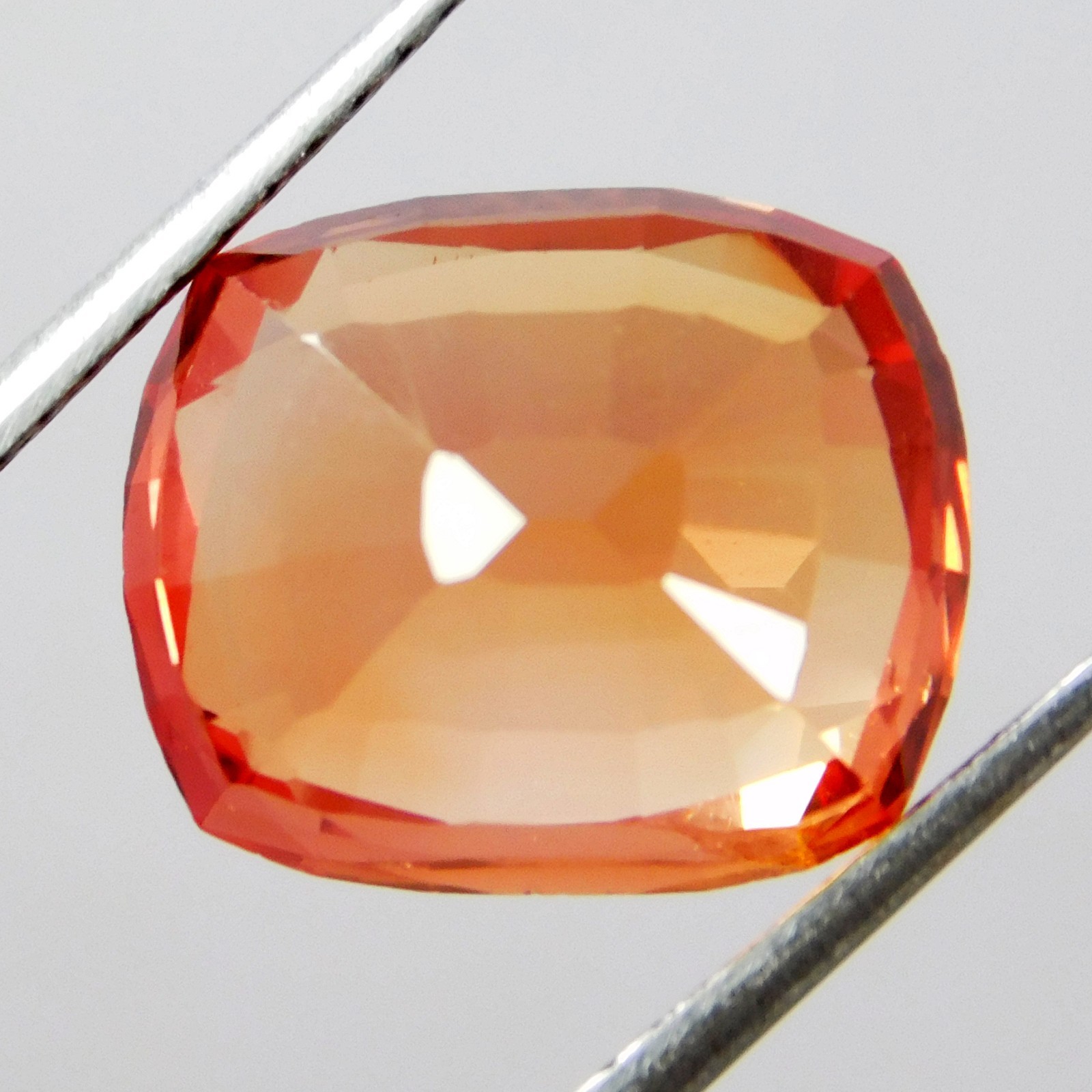 Certified 7.15 Ct Natural Orange Spessartine Garnet Cushion Cut Loose Gemstone