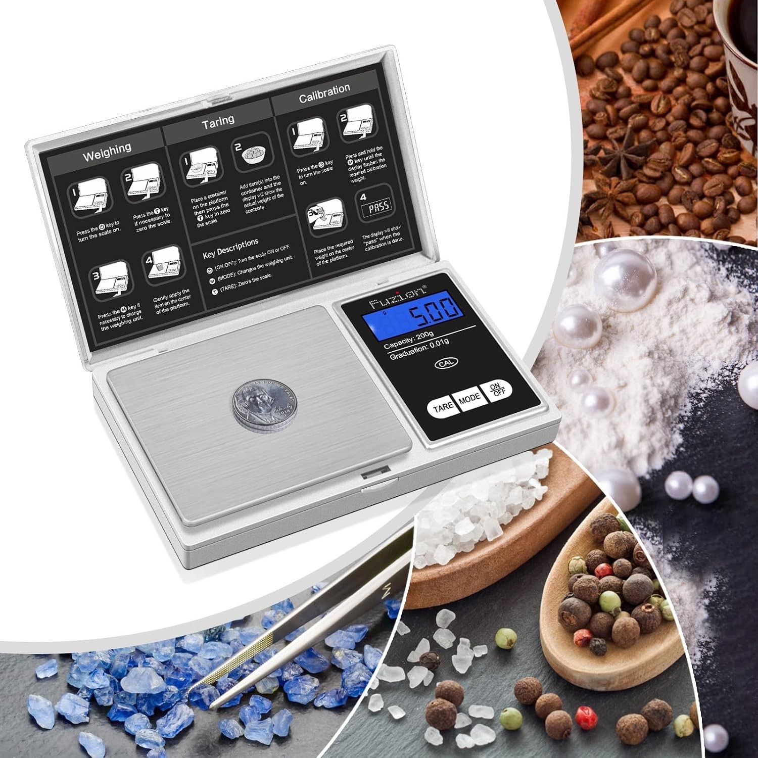 Lightweight 200g Digital Scale with Tare Function – Perfect for Herbs & Jewelry