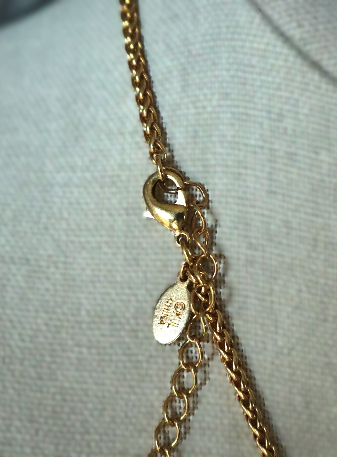 KJL Kenneth J Lane Necklace Starfish Sand Dollar Crystal Gold Plated 18″ N866