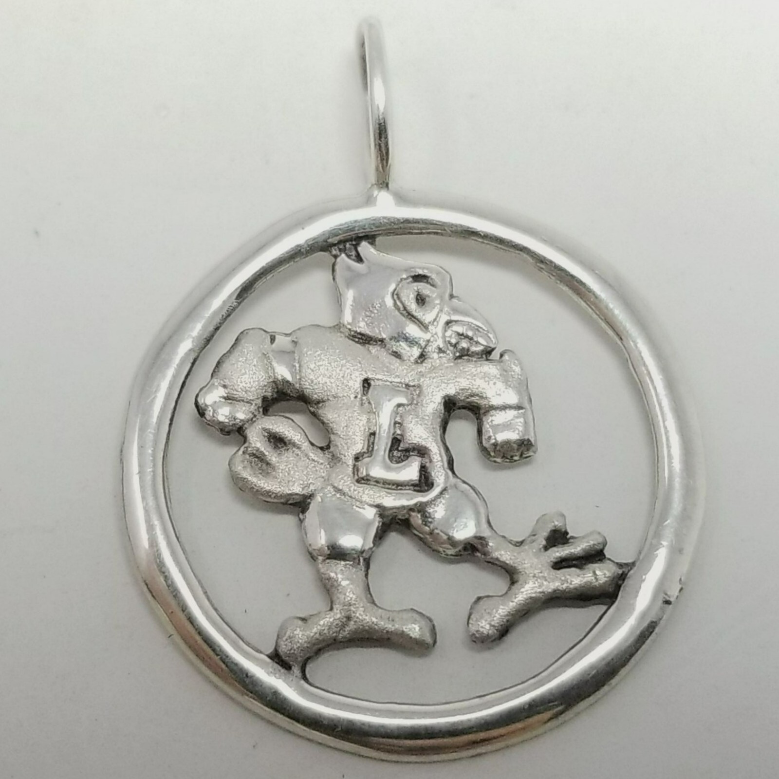 Vintage Louisville Cardinals College Mascot Sterling Silver Pendant Charm, JCF