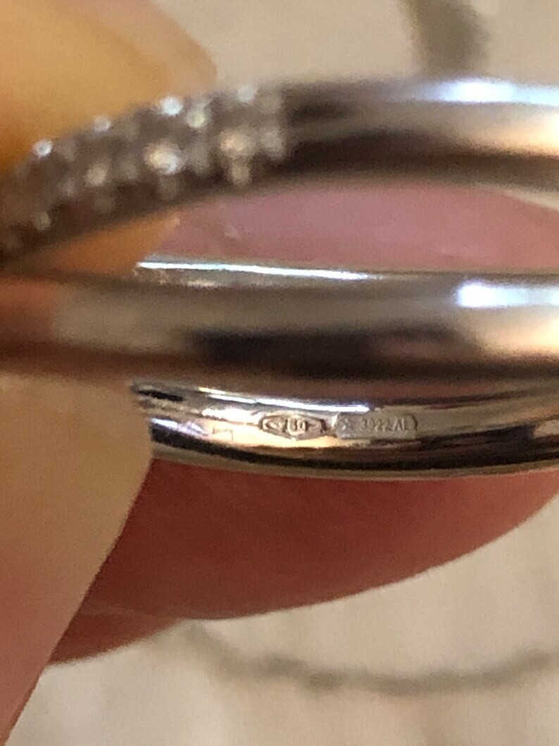 Solid 18k White Gold .30 CTW Diamond Contemporary Style Ring Size 7 1/4