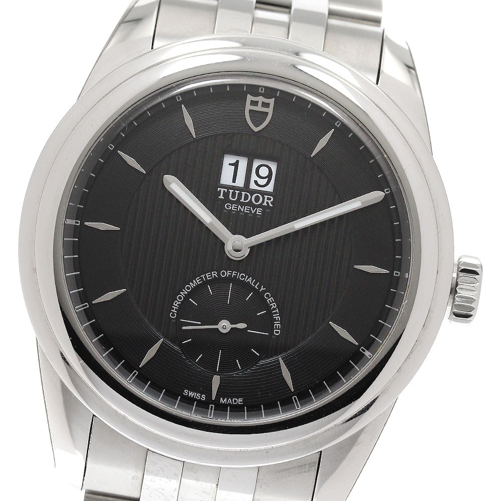 TUDOR Glamour 57100 Double date black Dial Automatic Men’s Watch_949609