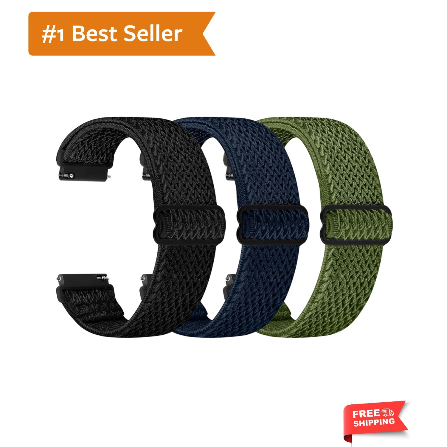 Quick Release Watch Band – Choice of Width -18mm 19mm 20mm 22mm 24mm Watch Ba…
