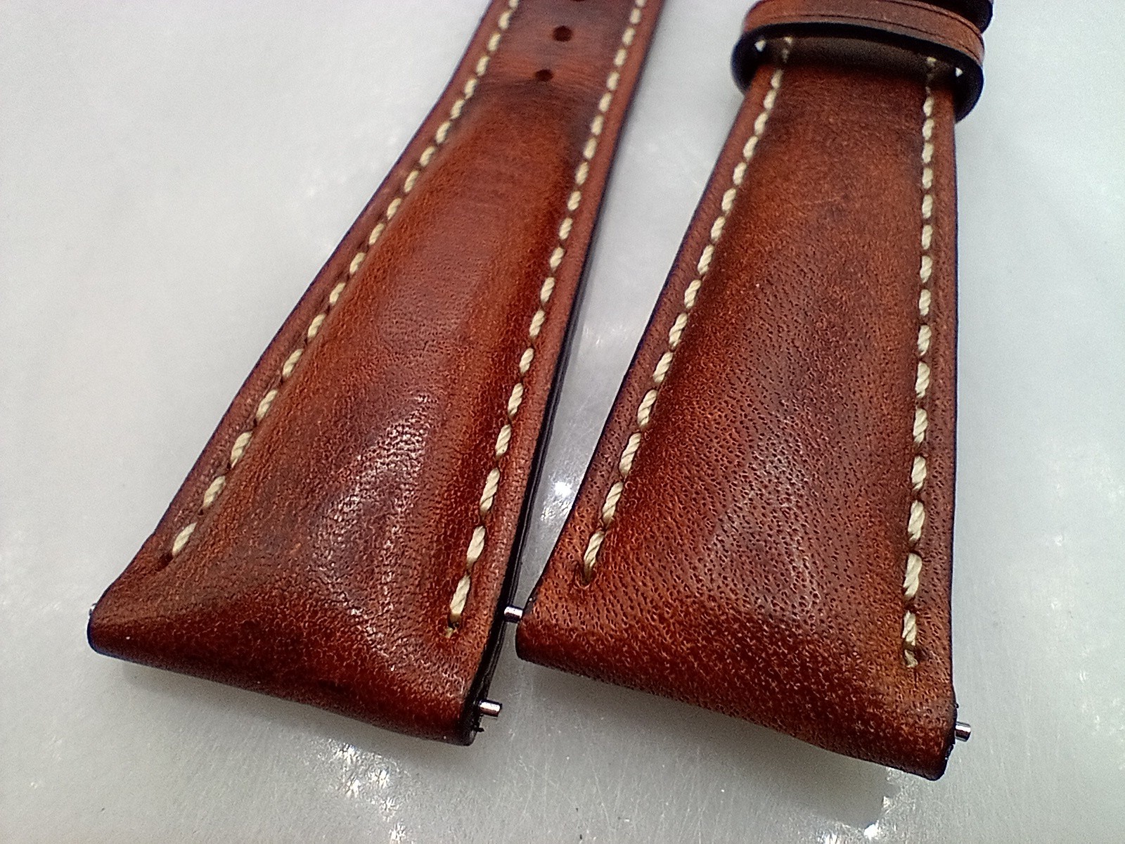 New Watchgecko Highley 20mm Italian Leather Handmade Brown Watch Strap 6B382