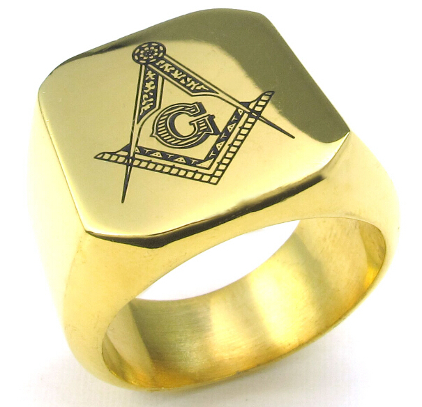 Freemasonry Shack Free Mason Ring Choose(1)Steel Black Silver Gold Masonic Rings