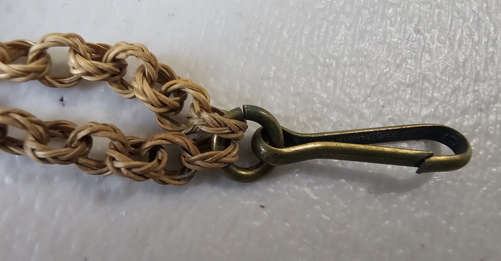 Rare Antique Victorian Wicker Belcher Chain Necklace 52″