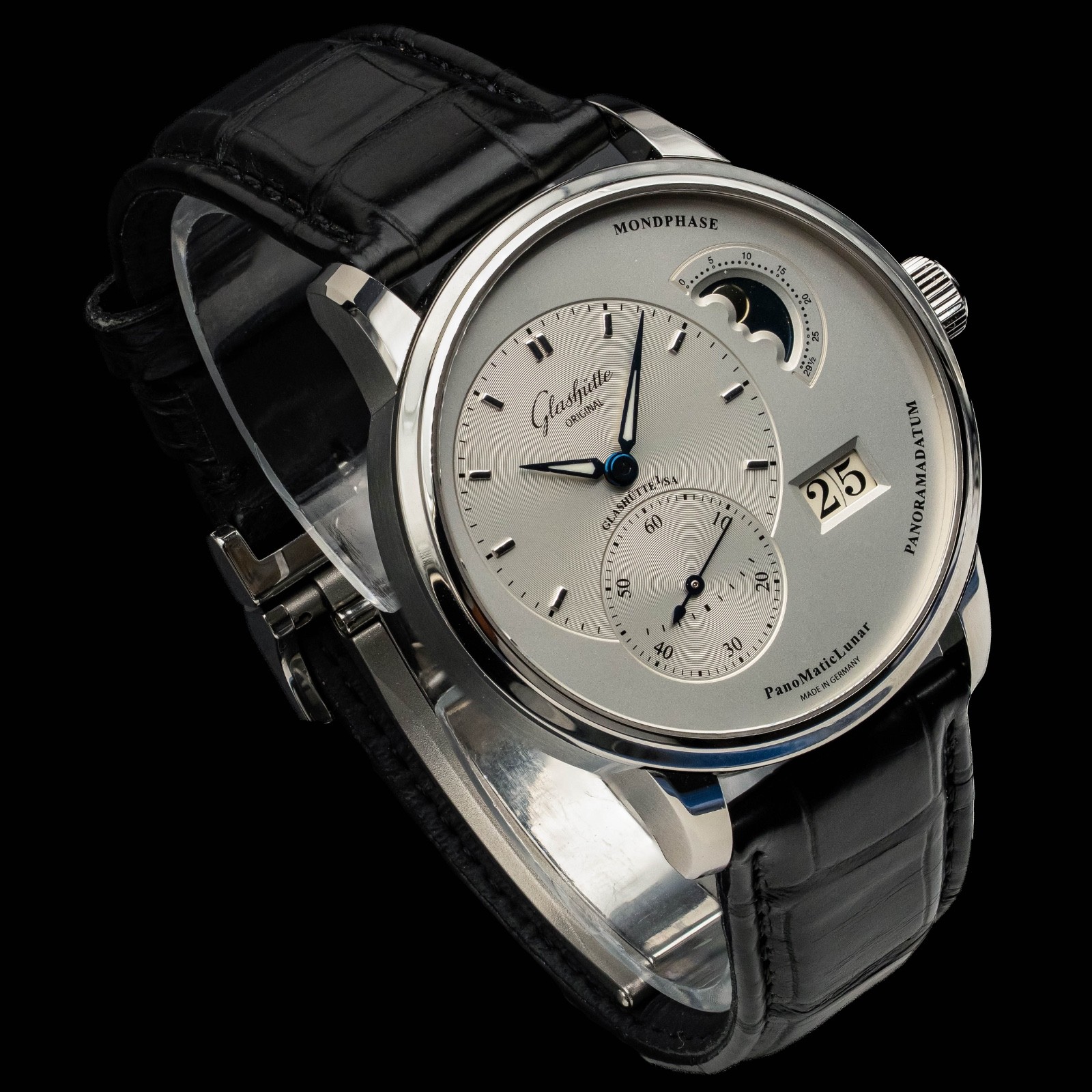 2024 Glashutte Original PanoMatic Lunar Silver 1-90-02-42-32-50 Full Set