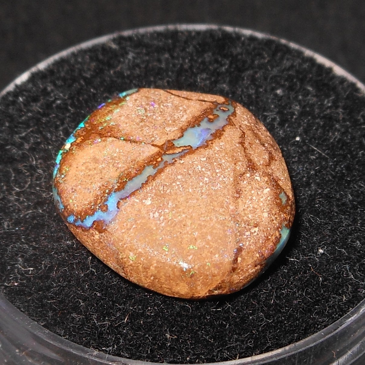 10.60ct Australian Boulder Opal 19.4×16.5×5.1mm