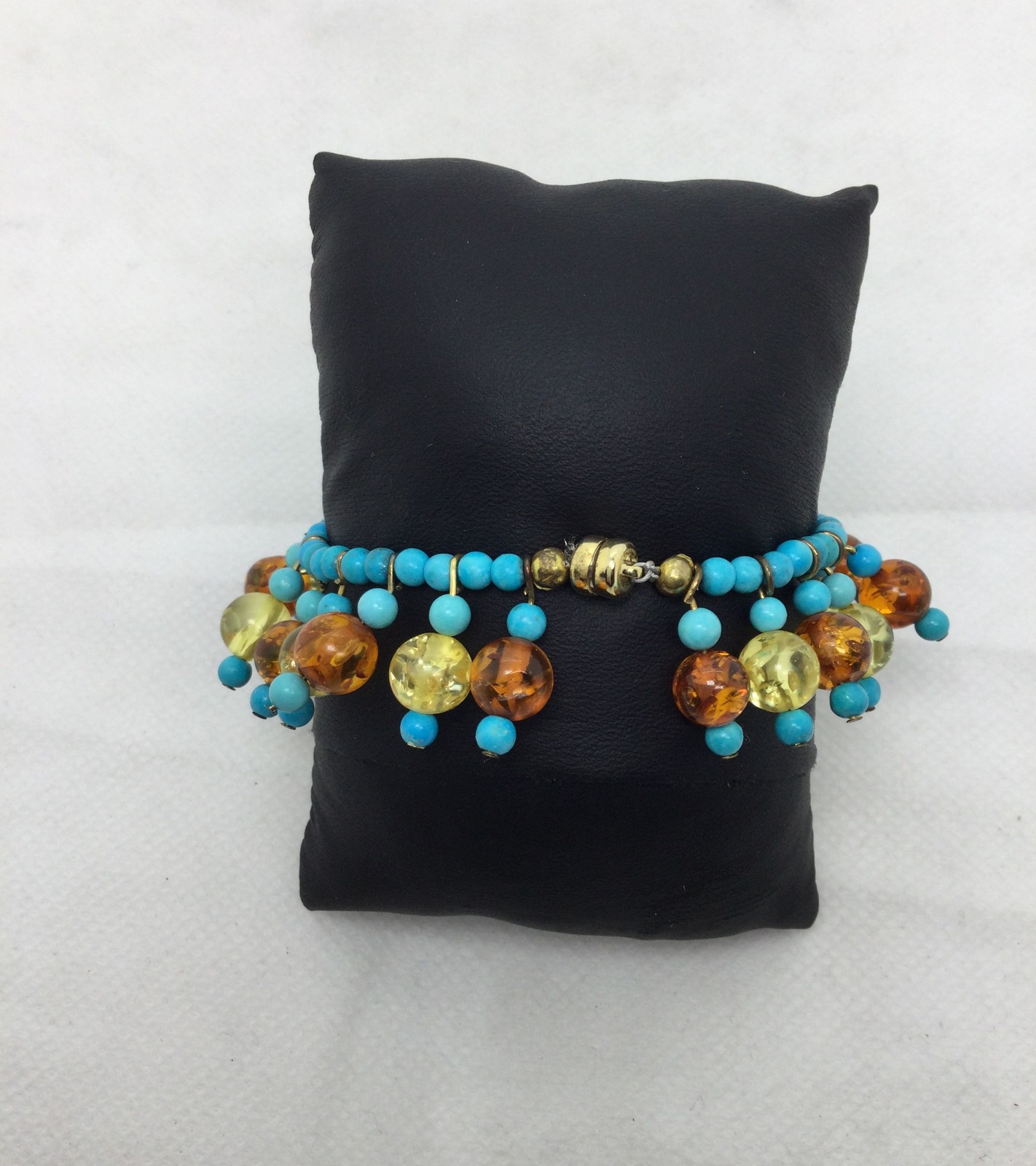 Amber & Turquoise Necklace/Bracelet Set