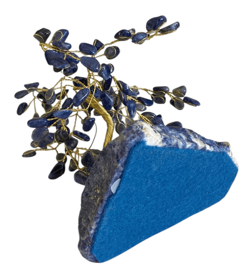 Vintage Sodalite Gem Tree Handmade in Brazil with Local Gems