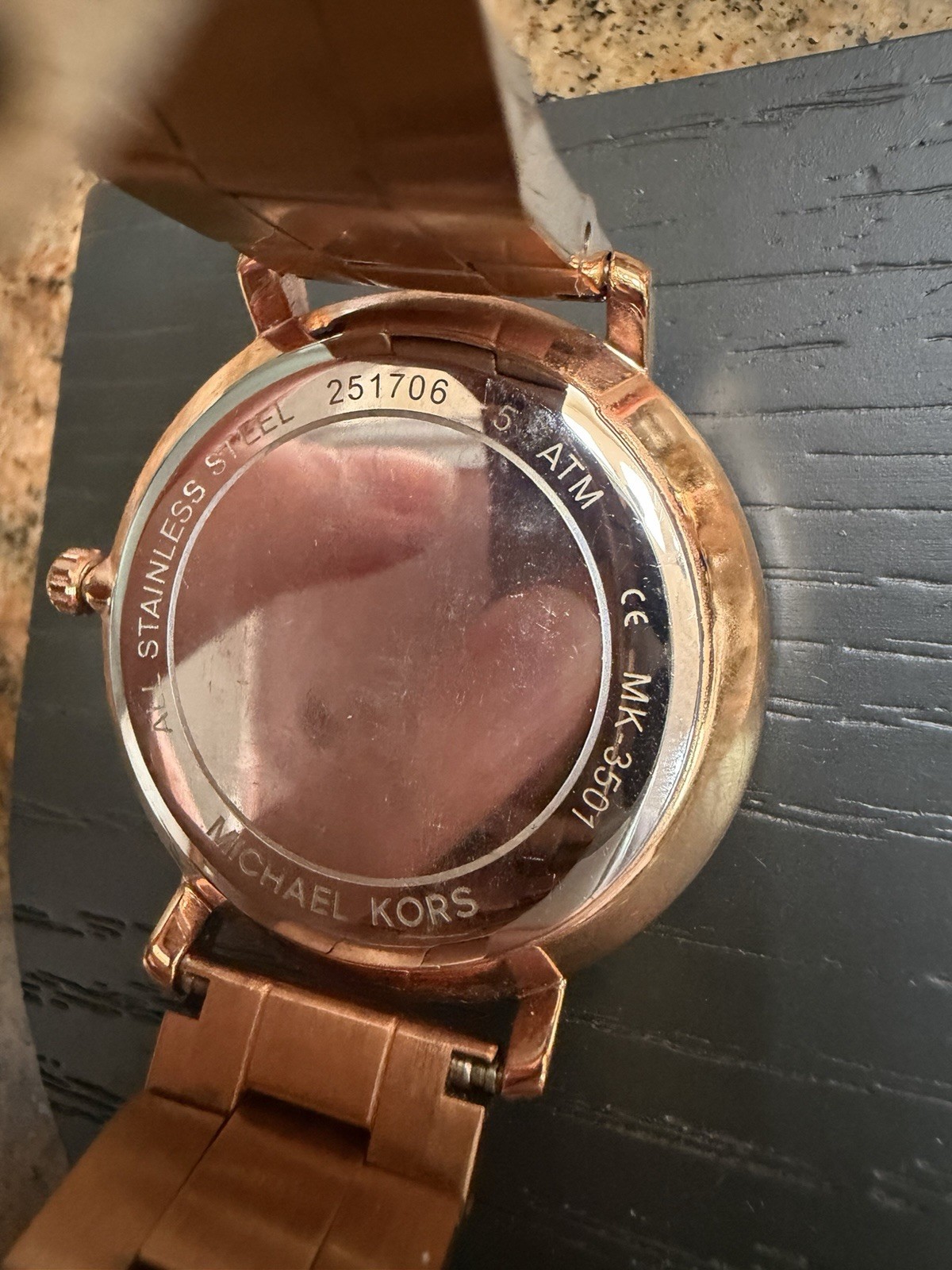 Michael Kors MK3507 Rose Gold Watch 38mm *Needs battery replacement*