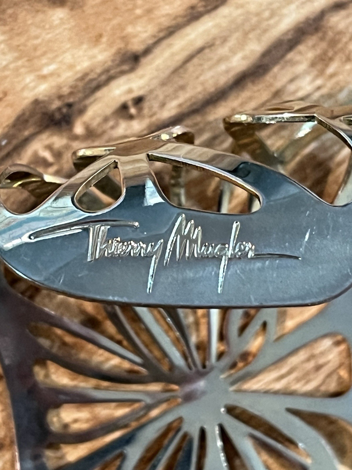 Vintage Signed Thierry Mugler Cuff Bracelet