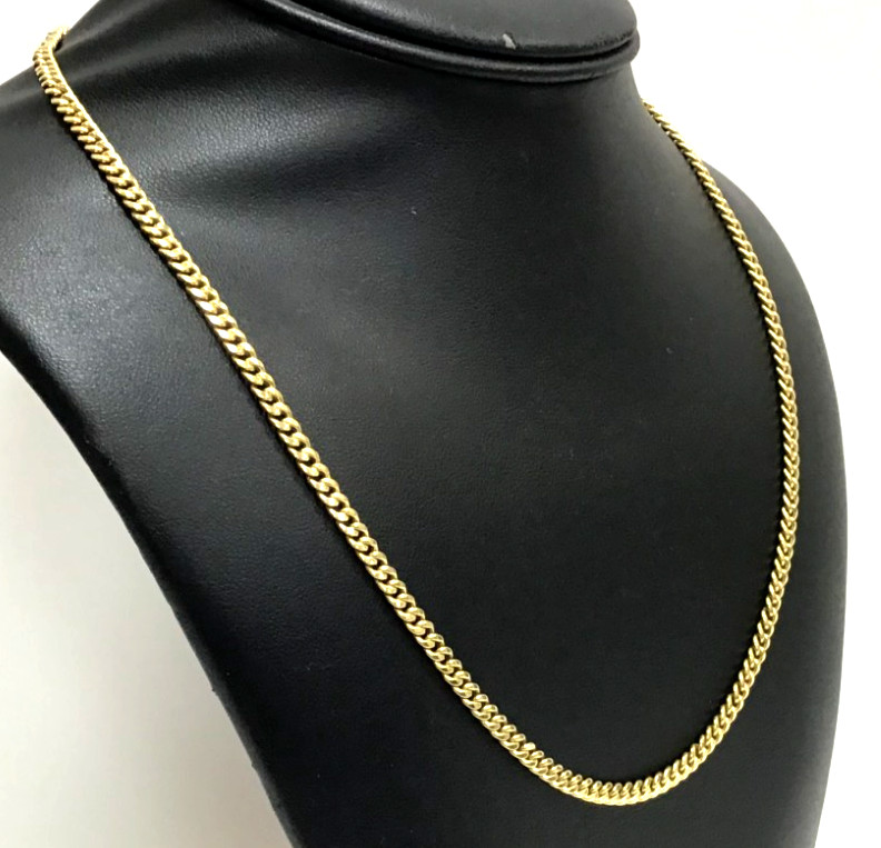 (MA3) JLA 10k Yellow Gold 9.1 Grams 3.7mm Cuban Link Chain Necklace 24″