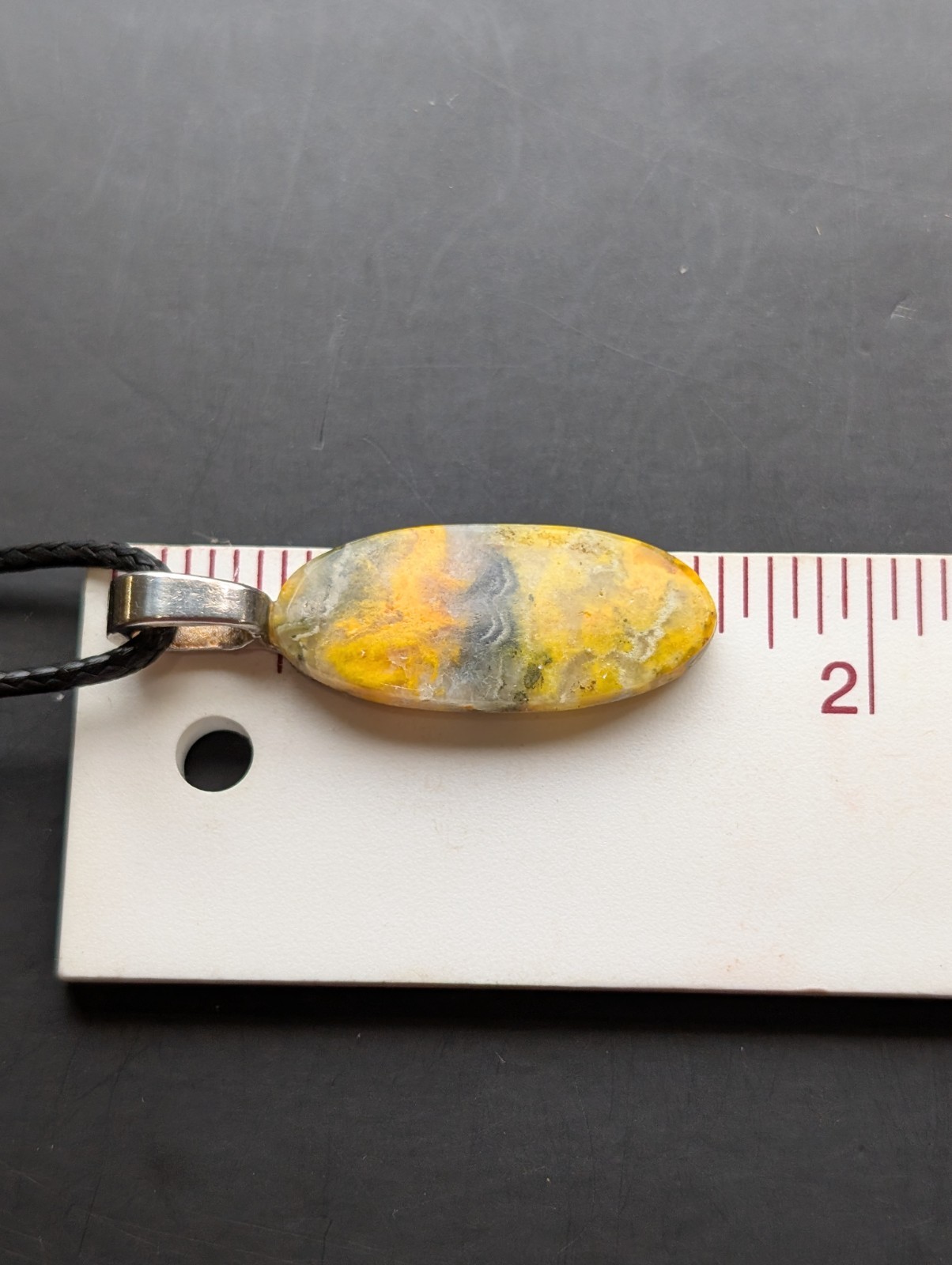Bumblebee Jasper Extra Large pendant necklace #191