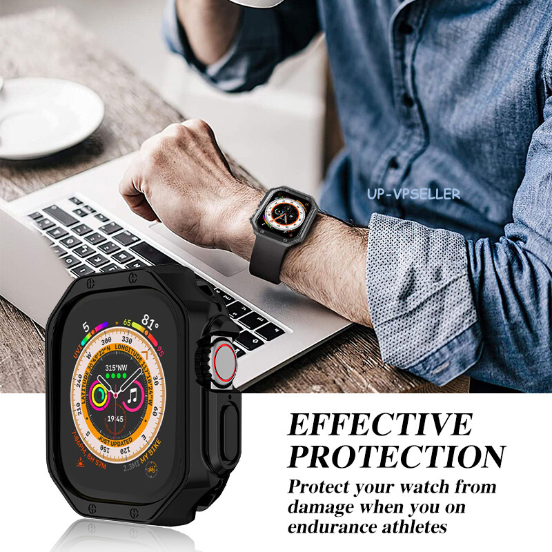 Soft TPU Case Cover For Apple Watch Ultra/Ultra 2 49mm Protective Bumper Frame