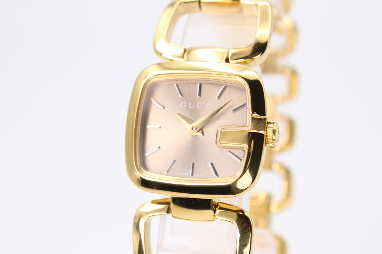 GUCCI YA125511 G- Brown Sunbrushed Dial Ladies Watch 24mmx22.5mm