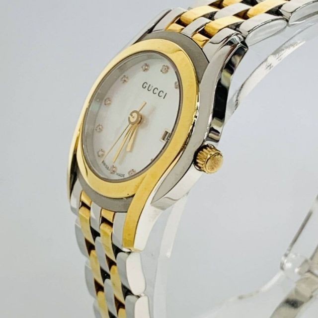 Gucci Women’s Quartz Watch Shell Dial 27mm SS GP Conb Condition B
