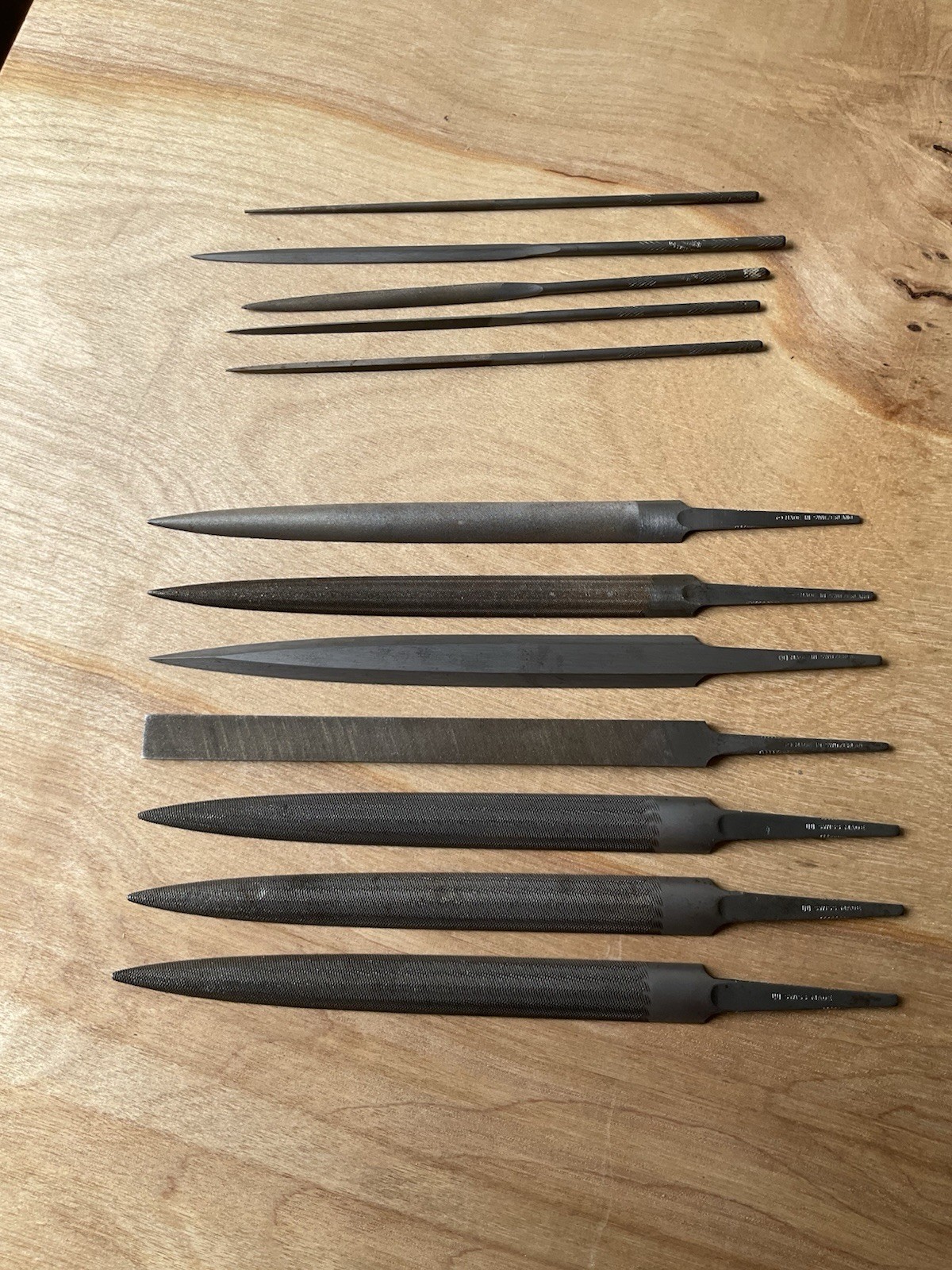 Grobet Vallorbe Swiss Made File Lot of 12 Made In Switzerland