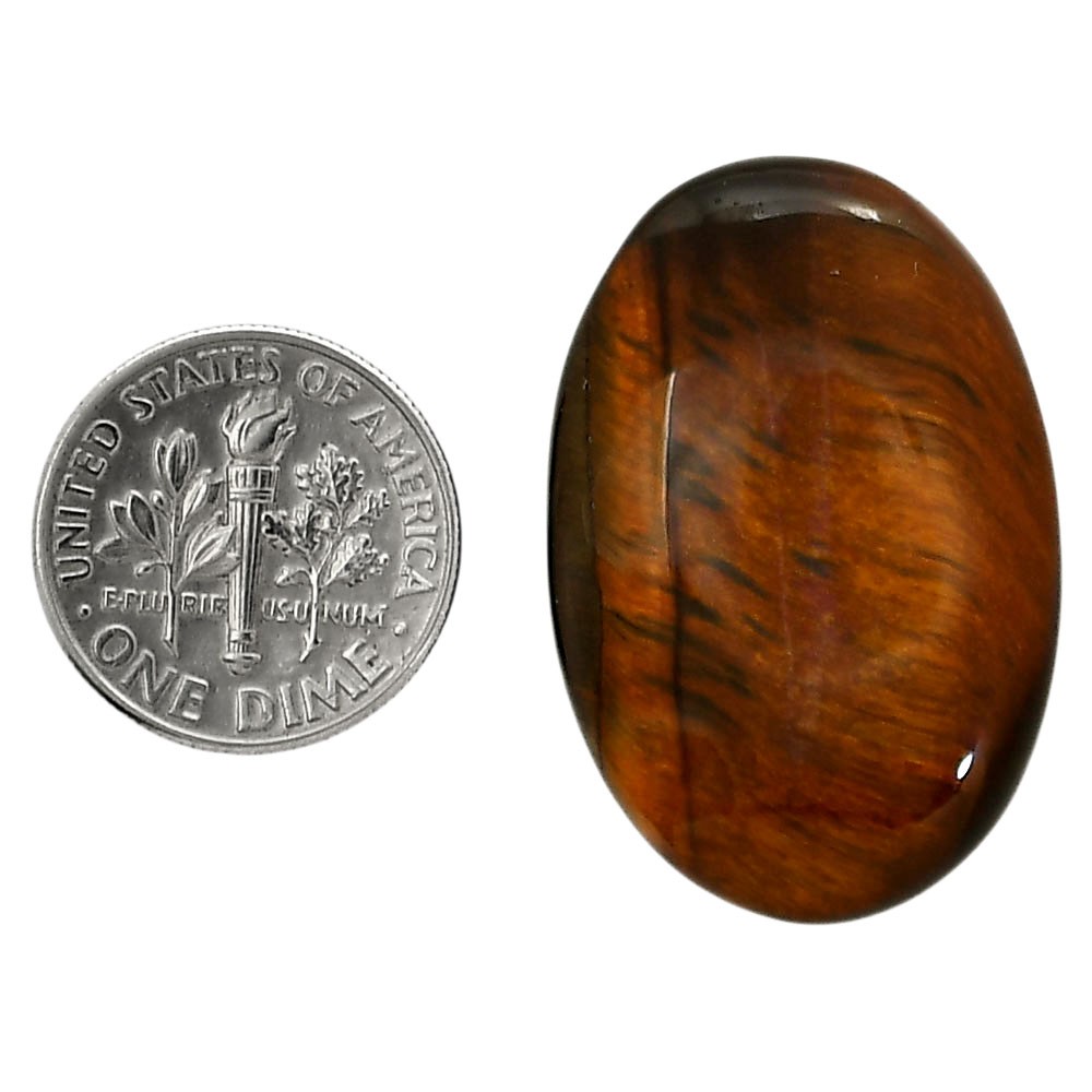 Natural Red Tiger Eye 21.45x32x5.8 mm Oval Shape Polished Gemstone LS86-05255