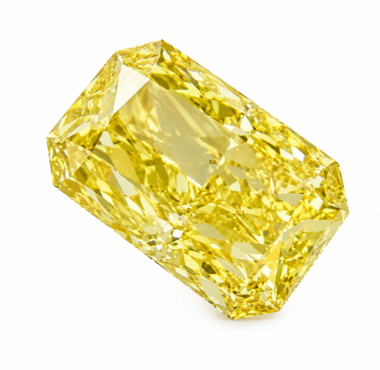 6x4mm Radiant Yellow Color Lab Grown Diamond IF Clarity Certified Loose Gemstone