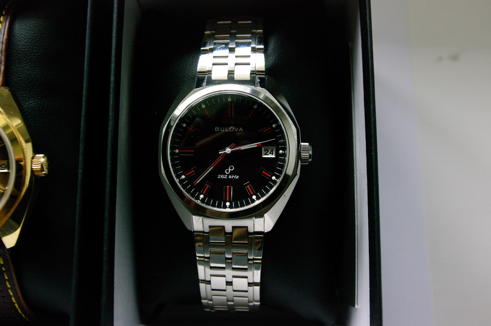 2 x Bulova Jet Star Watches – Gold/Yellow and Burgundy/Silver – Stunning