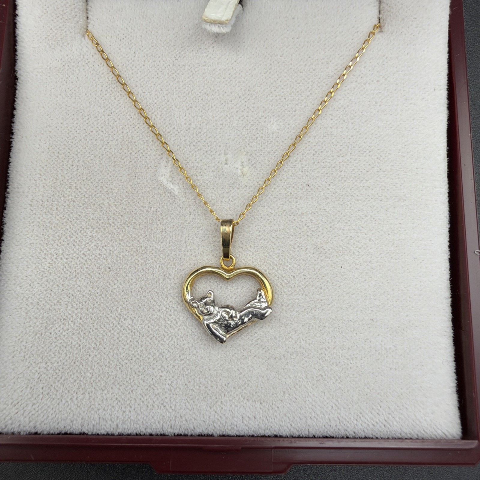 9ct Gold Teddy Heart Pendant