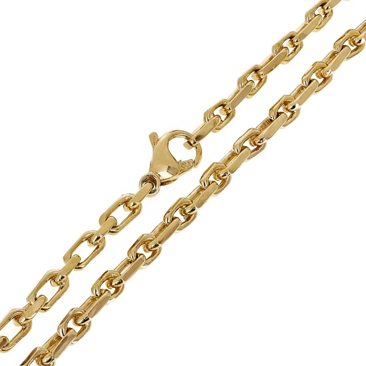 14k Yellow Gold Necklace Anchor Chain Link – 24″ x 4.5mm | Solid 43 Grams